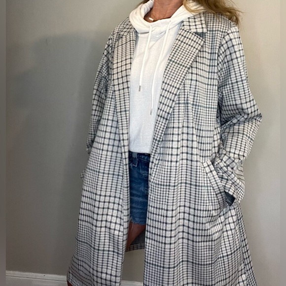 Long length plaid blazer/jacket - Picture 7 of 14